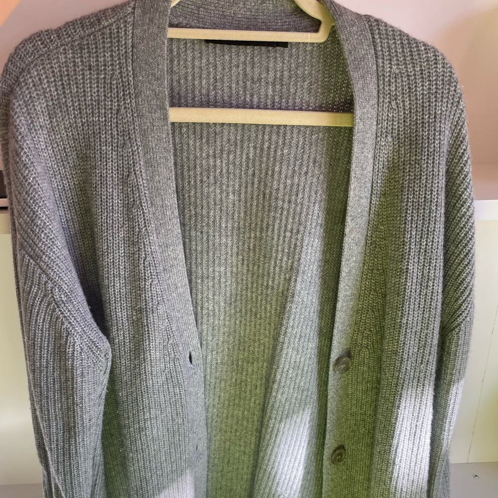 Jenni Kayne Cashmere Cocoon Cardigan-SMALL/GREY